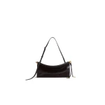 Alaia Le Click East West Medium Bag in Haircalf, Chocolate | Shoulder & Crossbody Bags | Luxury Shoes 