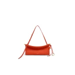 Alaia Le Click East West Medium Bag in Nubuck, Burnt Orange | Shoulder & Crossbody Bags | Luxury Shoes 