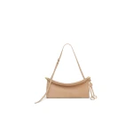 Alaia Le Click East West Medium Bag in Nubuck, Desert | Shoulder & Crossbody Bags | Luxury Shoes 