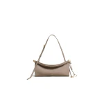 Alaia Le Click East West Medium Bag in Nubuck, Mist | Shoulder & Crossbody Bags | Luxury Shoes 
