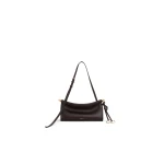 Alaia Le Click East West Small Bag in Calfskin, Dark Brown | Shoulder & Crossbody Bags | Luxury Shoes 