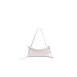 Alaia Le Click East West Small Bag in Calfskin, Rose Quartz | Shoulder & Crossbody Bags | Luxury Shoes 