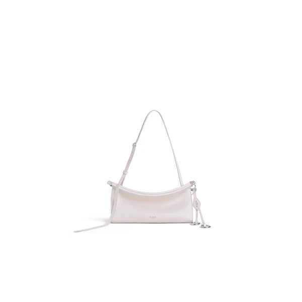Alaia Le Click East West Small Bag in Calfskin, Rose Quartz | Shoulder & Crossbody Bags | Luxury Shoes 