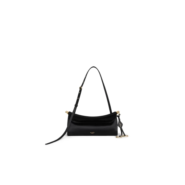 Alaia Le Click East West Small Bag in Satin, Black | Shoulder & Crossbody Bags | Luxury Shoes 