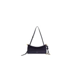 Alaia Le Click East West Small Bag in Suede, Eggplant | Shoulder & Crossbody Bags | Luxury Shoes 