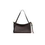 Alaia Le Click Pocket 35 Bag in Calfskin, Dark Brown | Shoulder & Crossbody Bags | Luxury Shoes 