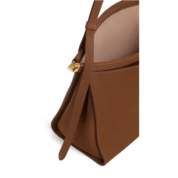 Alaia Le Click Pocket 35 Bag in Nubuck, Brown | Shoulder & Crossbody Bags | Luxury Shoes 