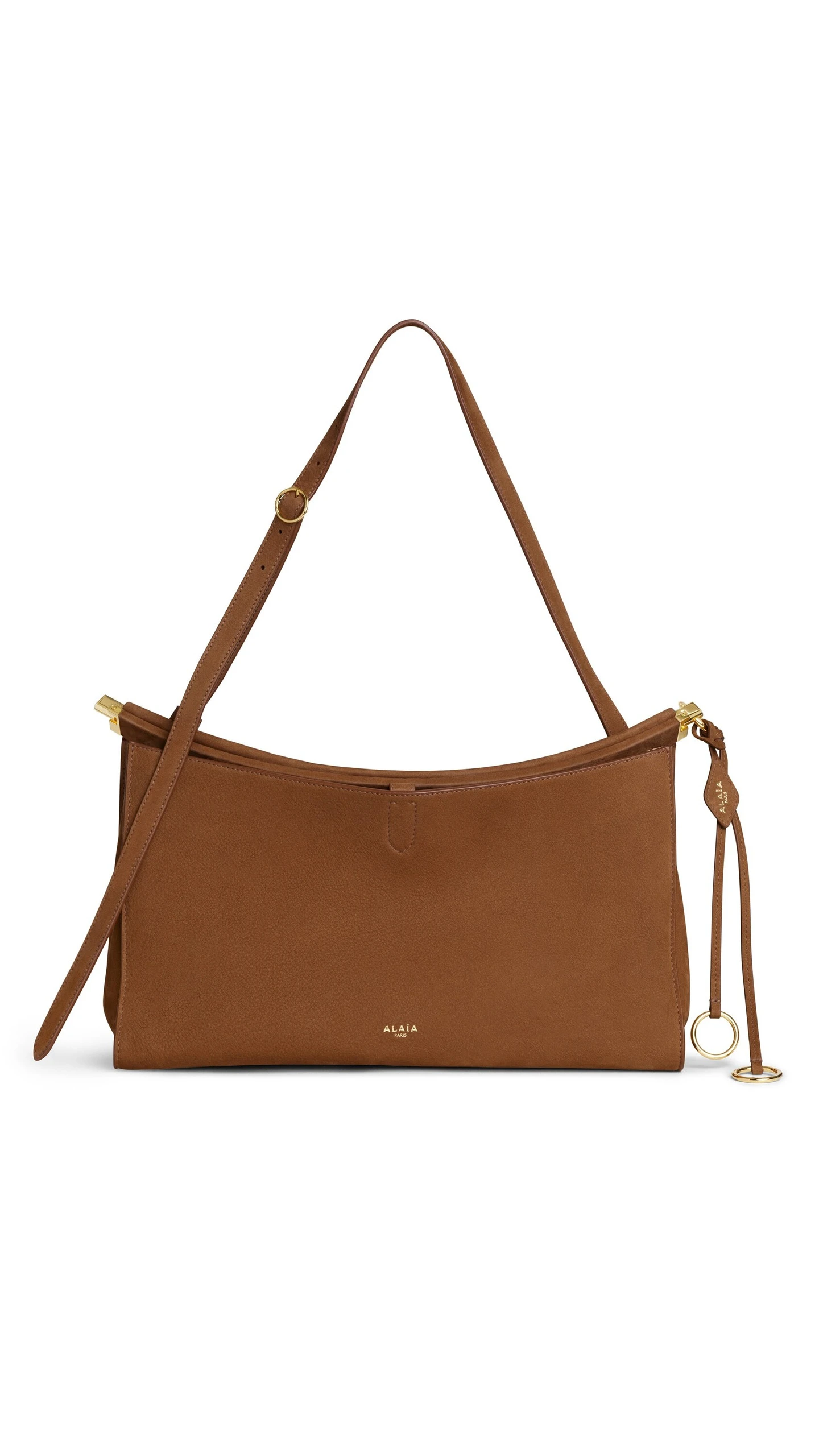 Alaia Le Click Pocket 35 Bag in Nubuck, Brown Alaia Le Click Pocket 35 Bag in Nubuck, Brown | Shoulder & Crossbody Bags | Luxury Shoes
