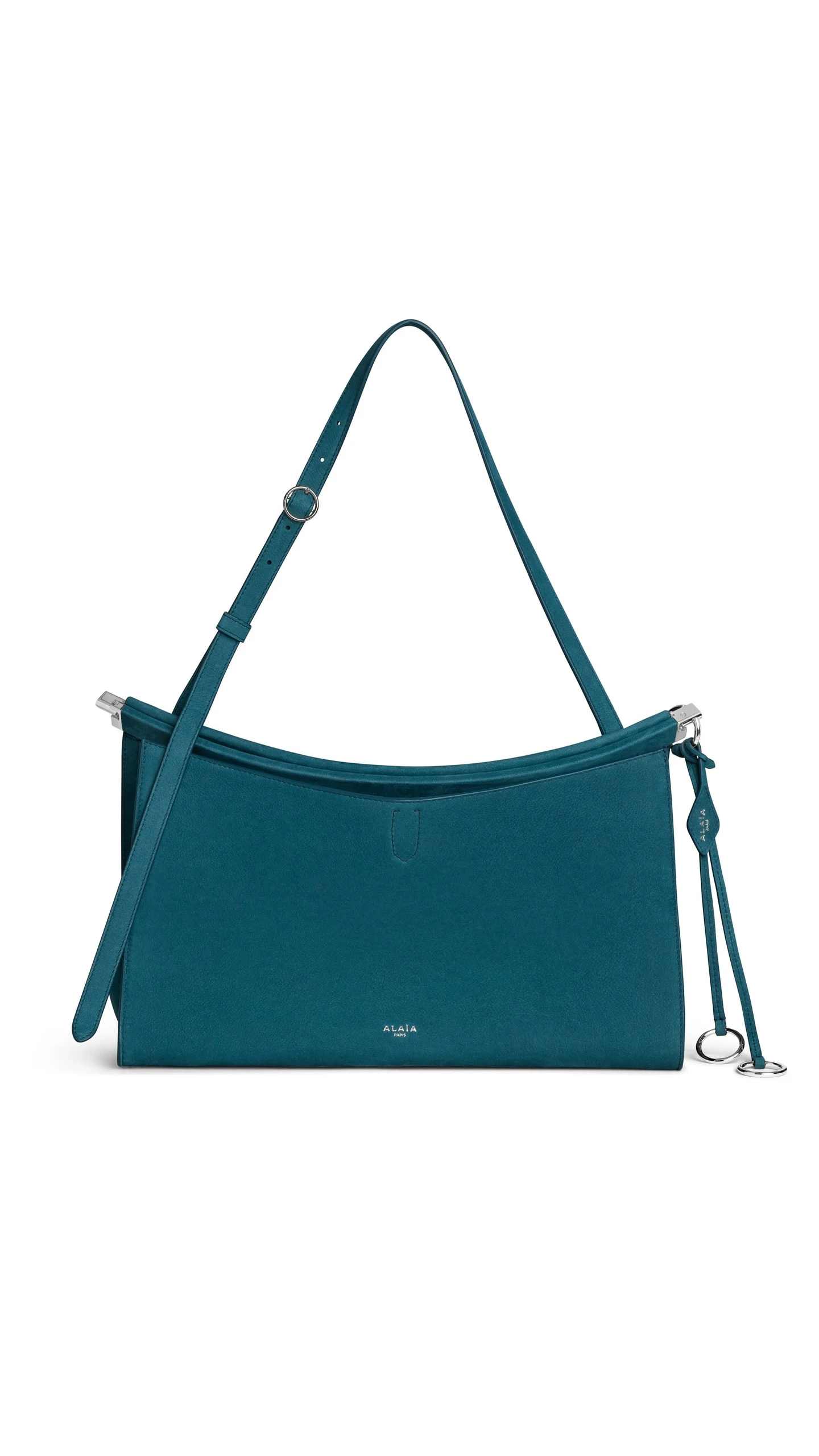 Alaia Le Click Pocket 35 Bag in Nubuck, Green Grey Alaia Le Click Pocket 35 Bag in Nubuck, Green Grey | Shoulder & Crossbody Bags | Luxury Shoes