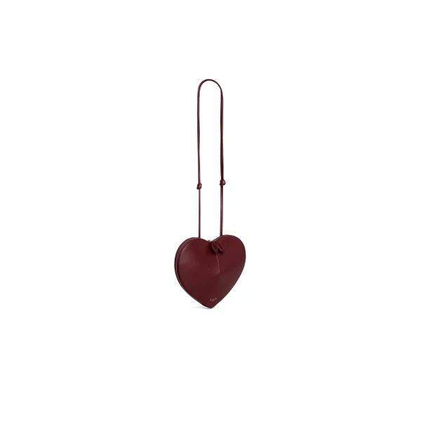 Alaia Le Coeur Bag in Calfskin, Garnet Red | Shoulder & Crossbody Bags | Luxury Shoes 