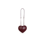 Alaia Le Coeur Bag in Calfskin, Garnet Red | Shoulder & Crossbody Bags | Luxury Shoes 