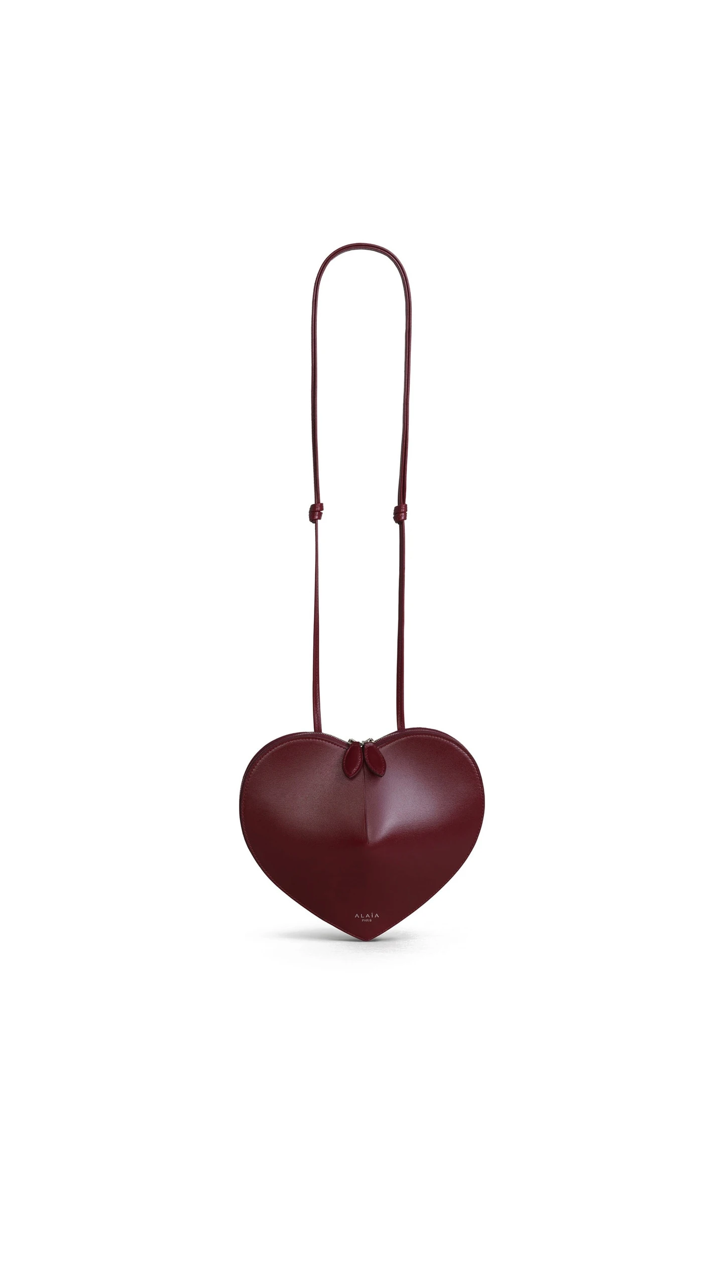 Alaia Le Coeur Bag in Calfskin, Garnet Red Alaia Le Coeur Bag in Calfskin, Garnet Red | Shoulder & Crossbody Bags | Luxury Shoes