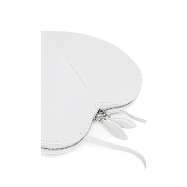 Alaia Le Coeur Bag in Calfskin, Optical White | Shoulder & Crossbody Bags | Luxury Shoes 