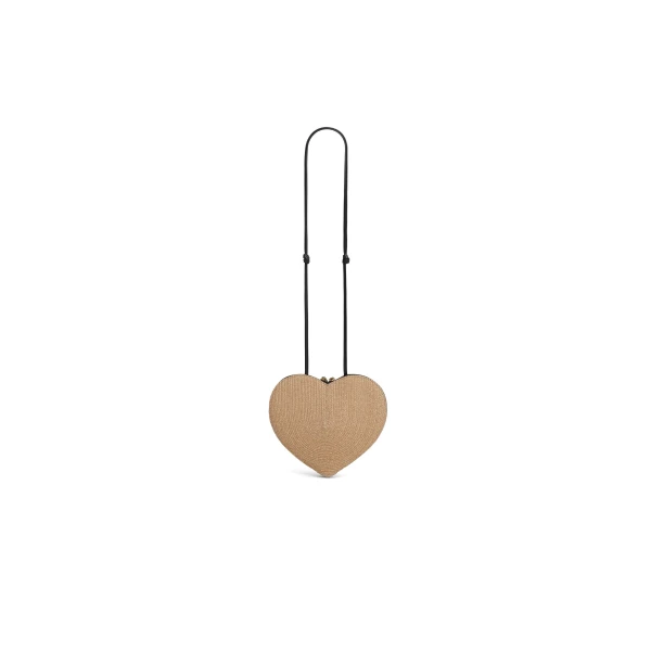 Alaia Le Coeur Bag in Paper Straw, Natural | Shoulder & Crossbody Bags | Luxury Shoes 