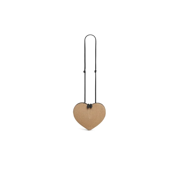 Le Coeur Bag in Paper Straw, Natural