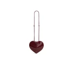 Alaia Le Coeur Bag in Patent Leather, Garnet Red | Shoulder & Crossbody Bags | Luxury Shoes 