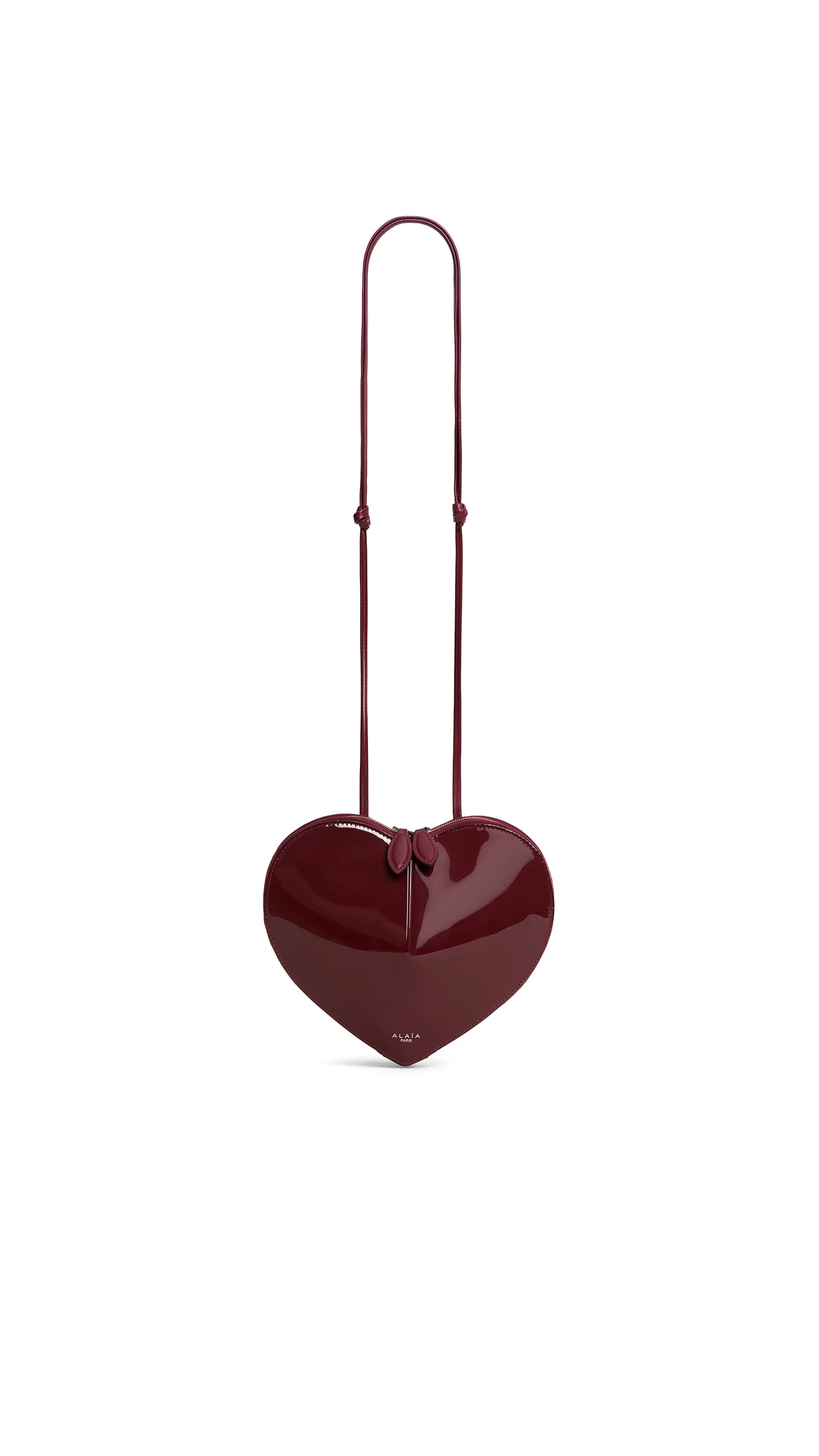 Alaia Le Coeur Bag in Patent Leather, Garnet Red Alaia Le Coeur Bag in Patent Leather, Garnet Red | Shoulder & Crossbody Bags | Luxury Shoes