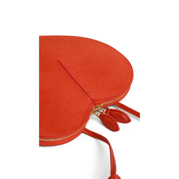 Alaia Le Coeur Bi-Material Bag in Leather, Burnt Orange | Shoulder & Crossbody Bags | Luxury Shoes 