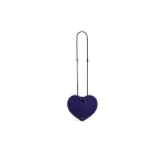 Alaia Le Coeur Bi-Material Bag in Leather, Iris | Shoulder & Crossbody Bags | Luxury Shoes 