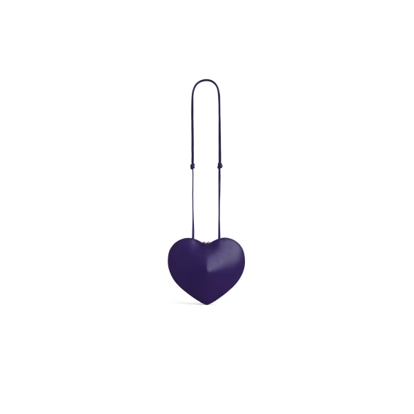 Alaia Le Coeur Bi-Material Bag in Leather, Iris | Shoulder & Crossbody Bags | Luxury Shoes 