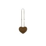 Alaia Le Coeur Bi-Material Bag in Leather, Khaki | Shoulder & Crossbody Bags | Luxury Shoes 