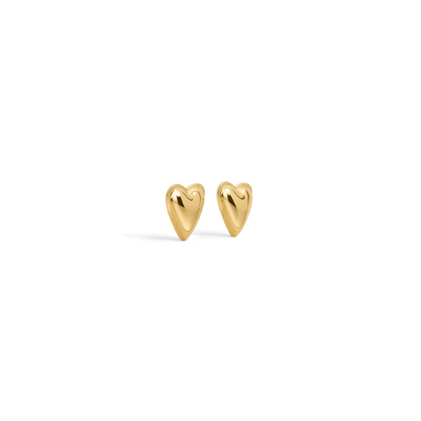 Alaia Le Coeur Bombe Earrings in Gold | Earrings | Luxury Shoes 