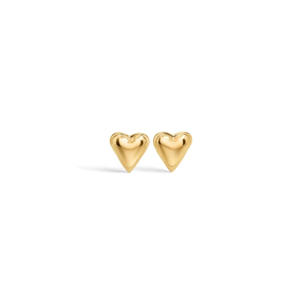 Alaia Le Coeur Bombe Earrings in Gold | Earrings | Luxury Shoes 