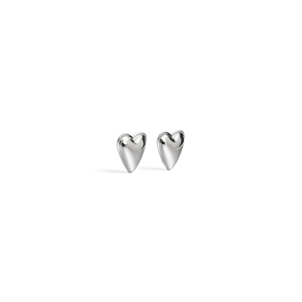 Alaia Le Coeur Bombe Earrings in Silver | Earrings | Luxury Shoes 
