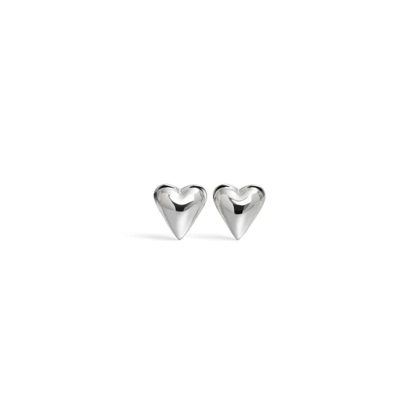 Le Coeur Bombe Earrings in Silver