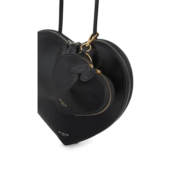 Alaia Le Coeur Coin Purse in Goatskin, Black | Wallets & Purses | Luxury Shoes 