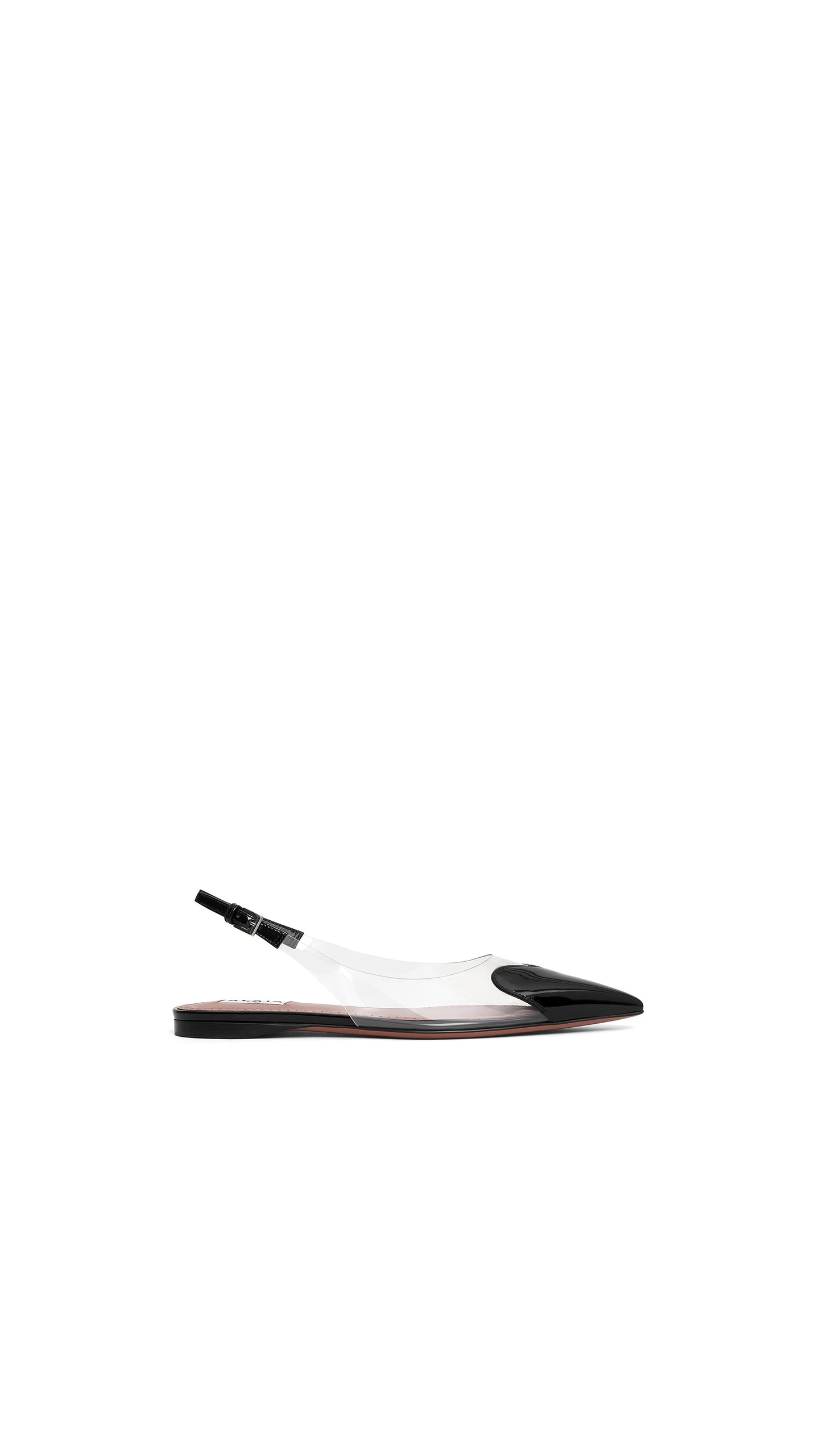 Alaia Le Coeur Flat Slingbacks in Patent Calfskin, Black Alaia Le Coeur Flat Slingbacks in Patent Calfskin, Black | Flats | Luxury Shoes