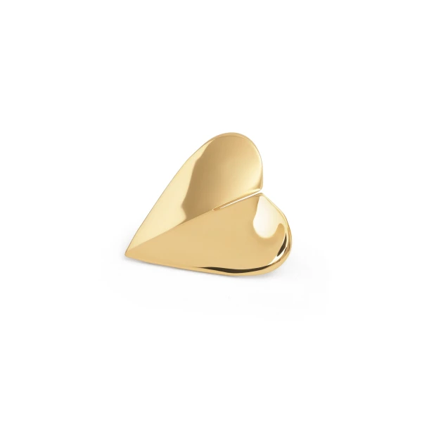 Alaia Le Coeur Mini Torn Earrings in Gold | Earrings | Luxury Shoes 