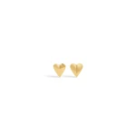 Alaia Le Coeur Mini Torn Earrings in Gold | Earrings | Luxury Shoes 