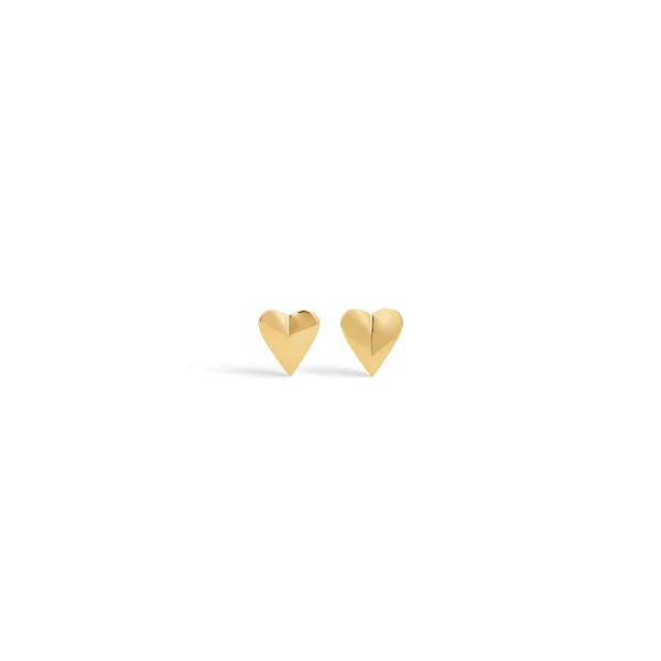 Le Coeur Mini Torn Earrings in Gold