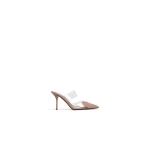 Alaia Le Coeur Mules in Patent Calfskin, Nude | Mules | Luxury Shoes 