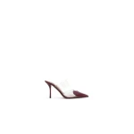 Alaia Le Coeur Mules in Patent Leather, Garnet Red | Mules | Luxury Shoes 