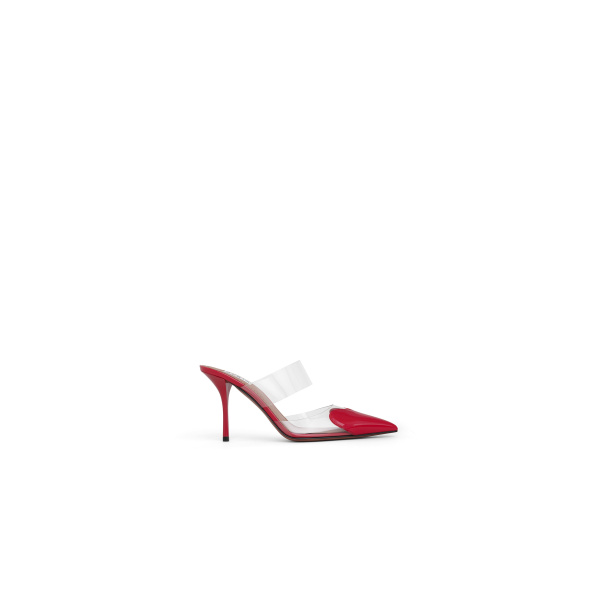 Alaia Le Coeur Mules in Patent Leather, Red | Mules | Luxury Shoes 