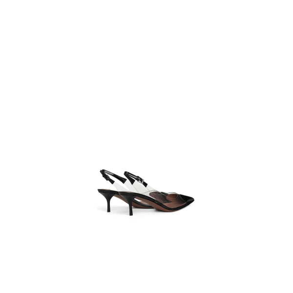 Alaia Le Coeur Slingbacks 55 in Patent Leather, Black | Heels | Luxury Shoes 