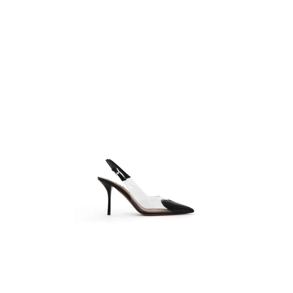 Le Coeur Slingbacks 90 in Patent Leather, Black