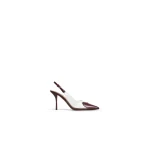 Alaia Le Coeur Slingbacks 90 in Patent Leather, Garnet Red | Heels | Luxury Shoes 