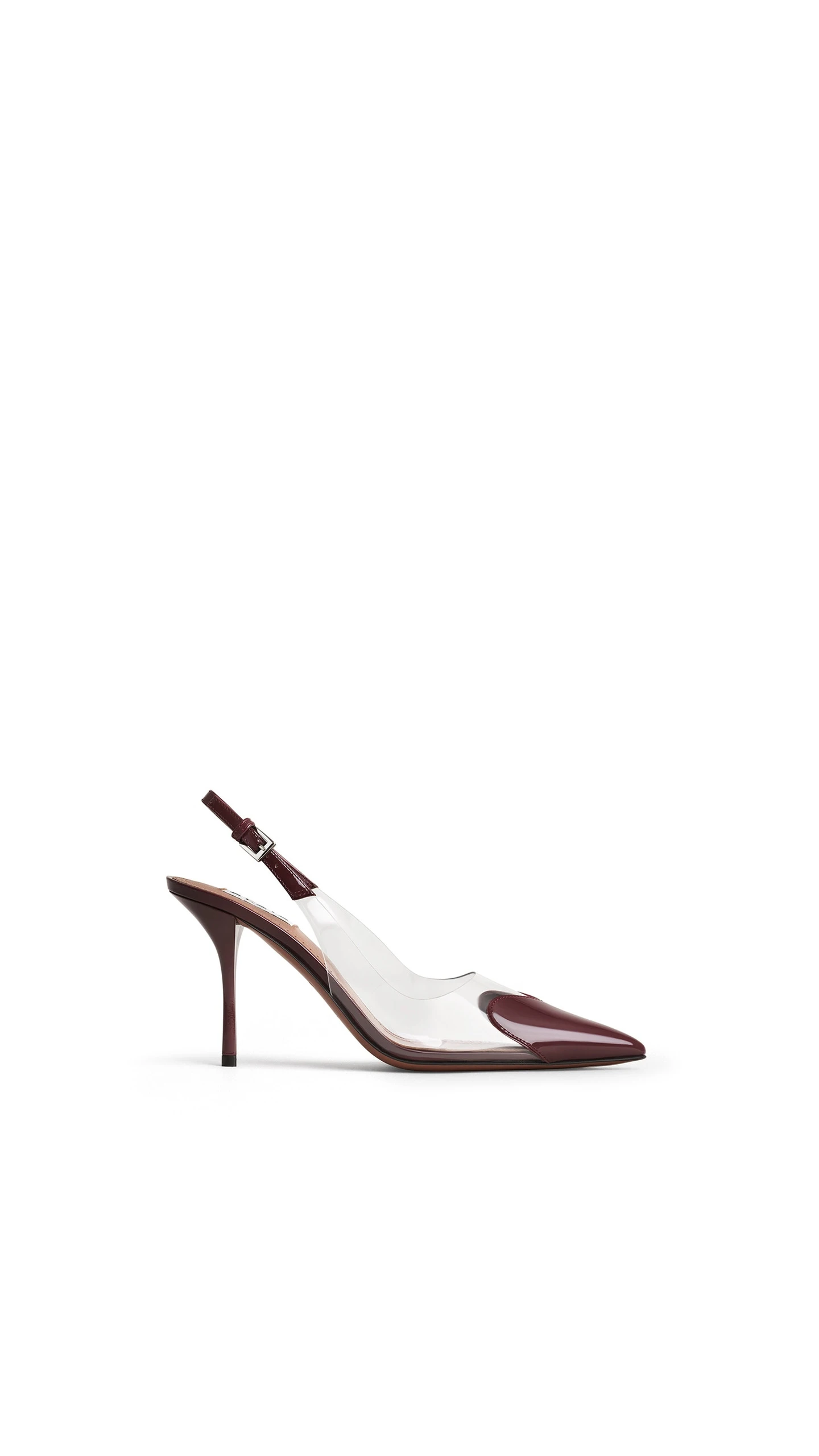 Alaia Le Coeur Slingbacks 90 in Patent Leather, Garnet Red Alaia Le Coeur Slingbacks 90 in Patent Leather, Garnet Red | Heels | Luxury Shoes