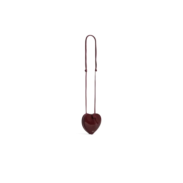 Alaia Le Coeur Small Bag in Patent Leather, Garnet Red | Mini Bags | Luxury Shoes 