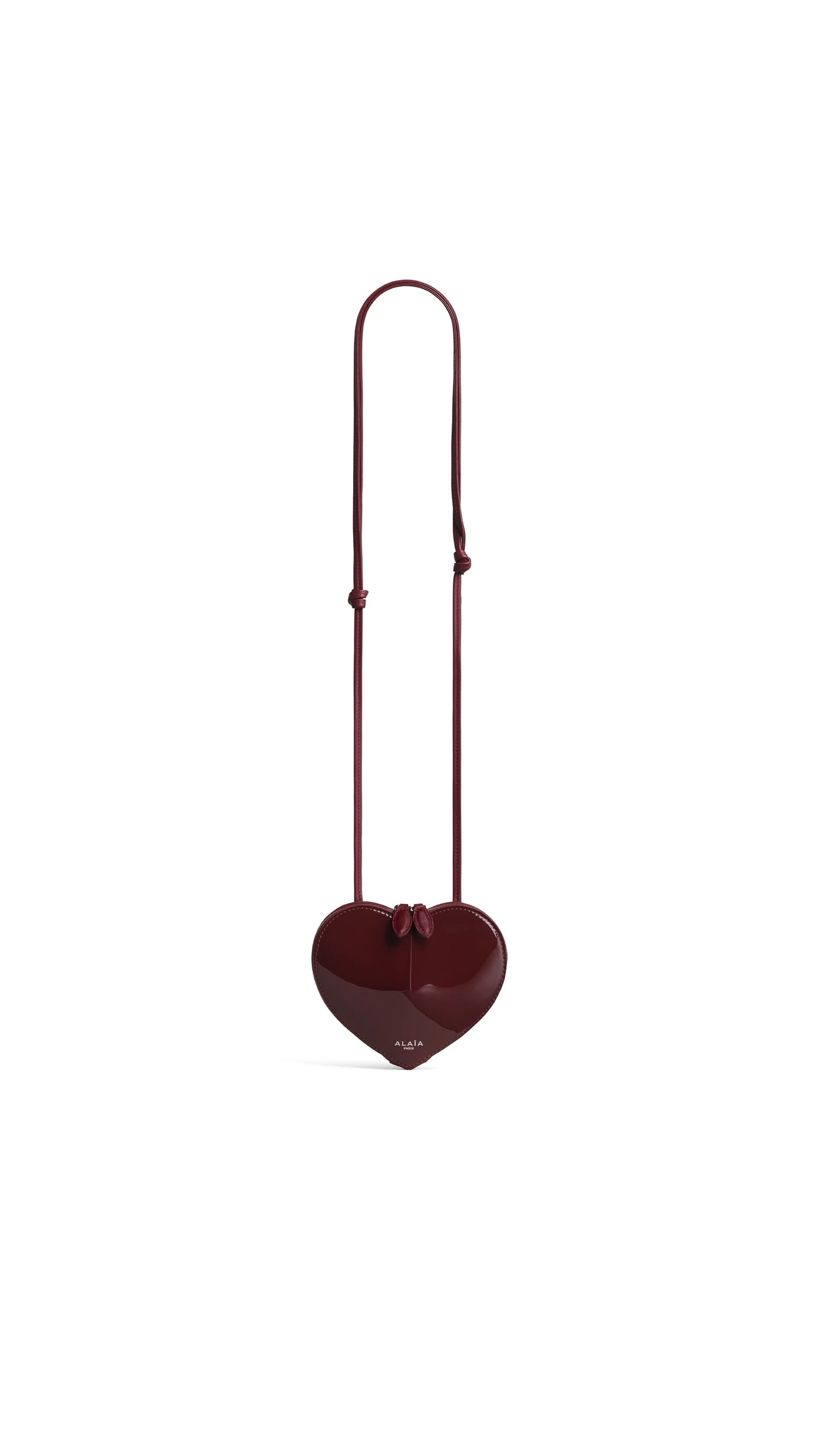 Alaia Le Coeur Small Bag in Patent Leather, Garnet Red Alaia Le Coeur Small Bag in Patent Leather, Garnet Red | Mini Bags | Luxury Shoes