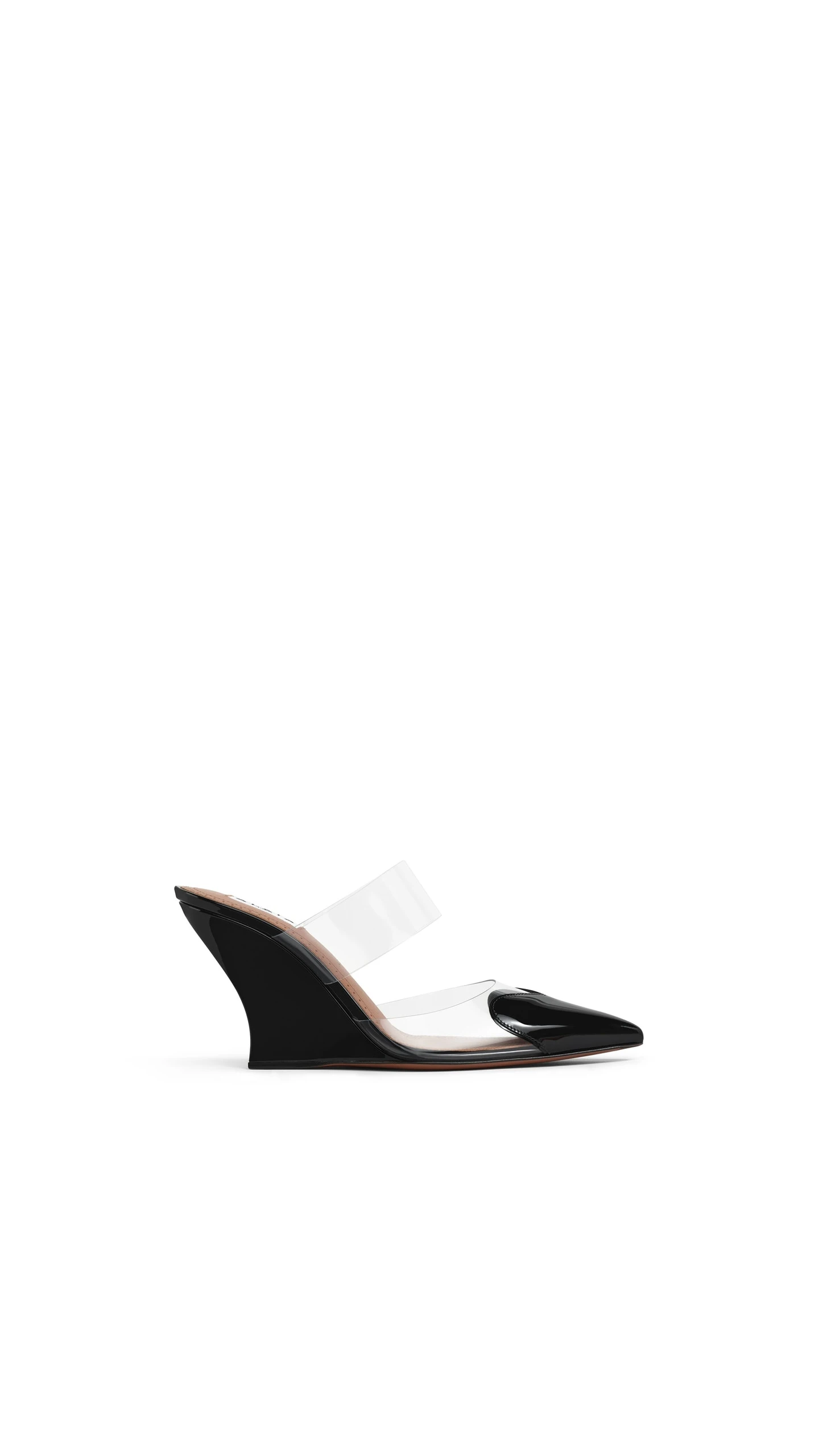 Alaia Le Coeur Wedge Mules in Patent Leather, Black, 90 mm Alaia Le Coeur Wedge Mules in Patent Leather, Black, 90 mm | Mules | Luxury Shoes
