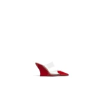 Alaia Le Coeur Wedge Mules in Patent Leather, Red | Mules | Luxury Shoes 