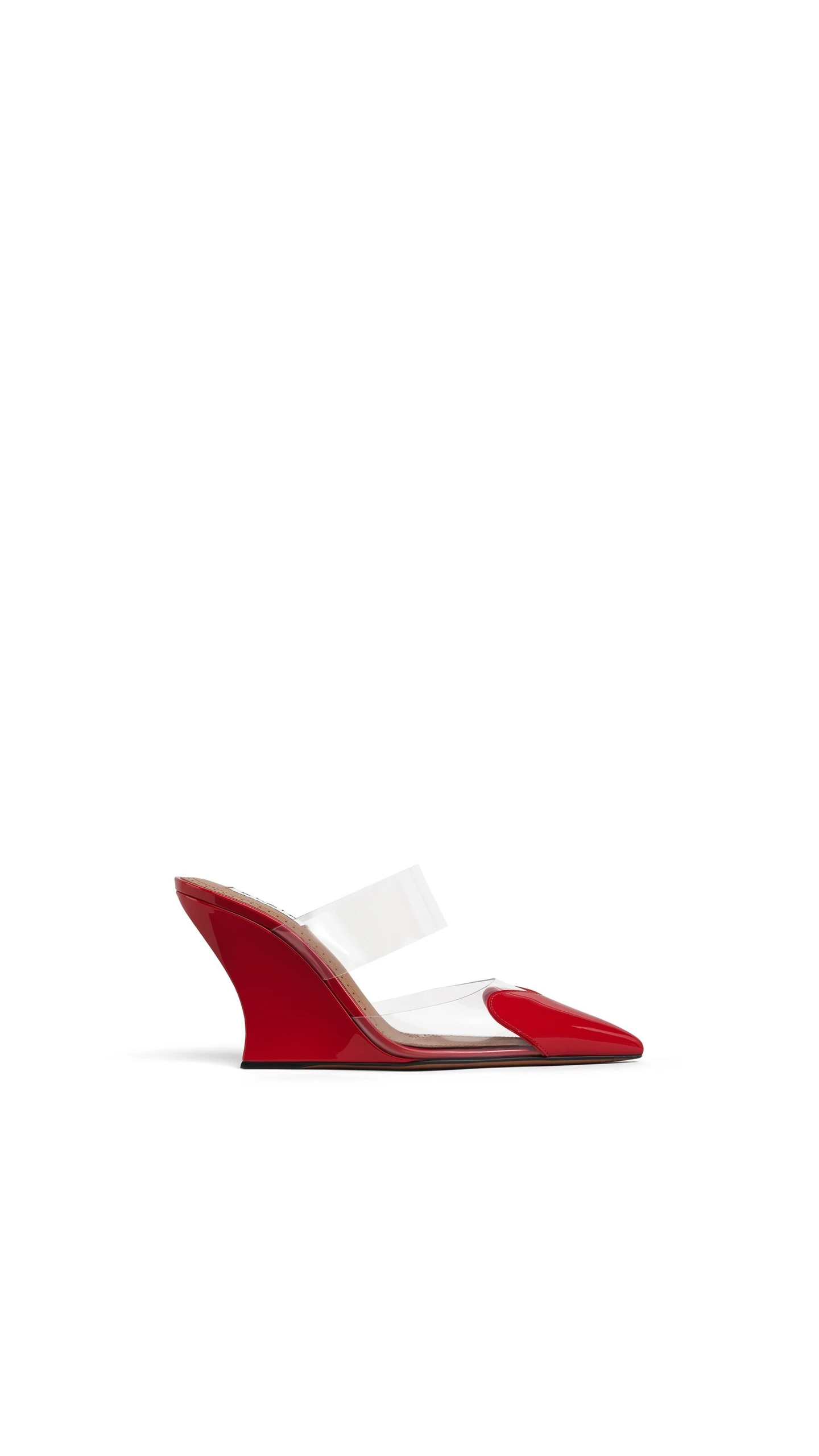 Alaia Le Coeur Wedge Mules in Patent Leather, Red Alaia Le Coeur Wedge Mules in Patent Leather, Red | Mules | Luxury Shoes