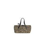 Alaia Le Panier East West Medium Bag in Raffia, Natural and Black | Totes & Top-Handle Bags | Luxury Shoes 