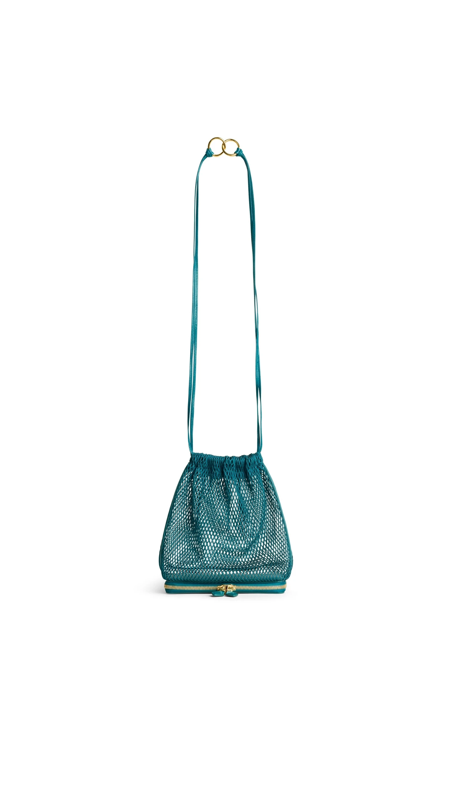Alaia Le Pochon Bag in Fishnet, China Blue Alaia Le Pochon Bag in Fishnet, China Blue | Shoulder & Crossbody Bags | Luxury Shoes