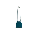 Alaia Le Pochon Bag in Suede, China Blue | Shoulder & Crossbody Bags | Luxury Shoes 