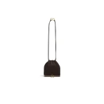 Alaia Le Pochon Bag in Suede, Dark Brown | Shoulder & Crossbody Bags | Luxury Shoes 
